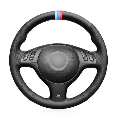 Car Steering Wheel Cover Custom Full Wrap For BMW 3 5 Series E36 E46 E39 M3 M5 • $86.05