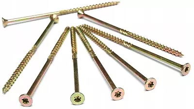 £2.78 • Buy Long TORX HEAD SCREWS Self Tapping Wood Chipboard 6 Mm & 8mm Yellow 70 - 400 Mm