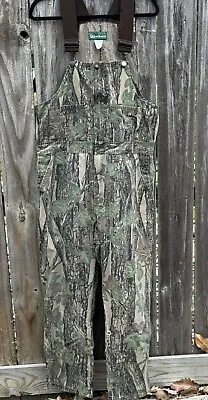Vintage Trebark Gander Mountain Overalls Lightweight Camouflage Distressed 38x30 • $30