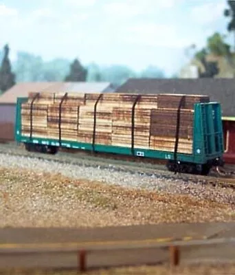 Osborn Flatcar Lumber Load (wooden Kit) - N Scale Model Train Freight Car Load • $8.70