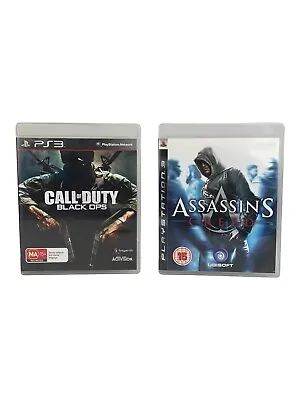 PS3 Assassins Creed Call Of Duty Black Ops Playstation 3 Video Games Bundle R24 • $19.97