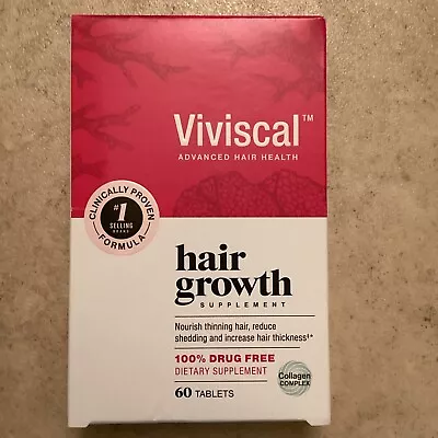 Viviscal Women's Hair Growth Supplements For Thicker Fuller Hair 60 Tablets NEW • $21.51