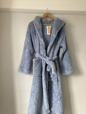 Marks & Spencer Fleece Hooded Dressing Gown Duvet Days Range Size Medium Rrp £28 • £14.99