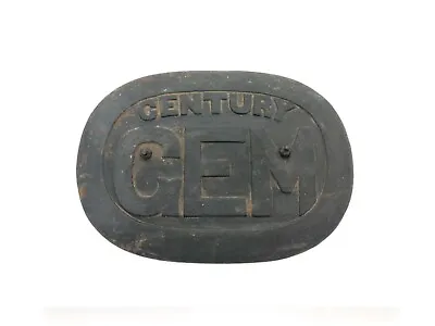 Vintage Antique Cast Iron Century Gem Stove Name Plate Emblem • $89.99