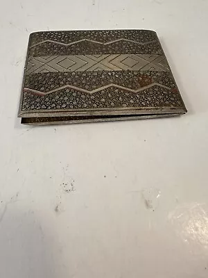 Vintage Cigarette Case Etched Metal U.S.A. • $30