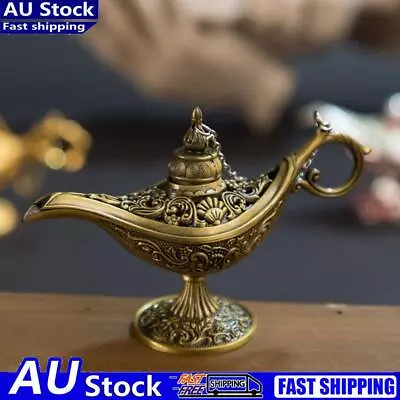 Vintage Aladdin Lamp Fairy Tale Home Desk Ornament Decor (Ancient Copper) • $12.49