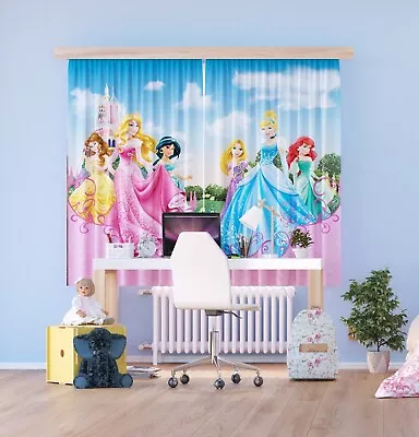 £39.98 • Buy Pair Of Ready Made Disney Curtains Children's Bedroom Princess Design 180x160cm 
