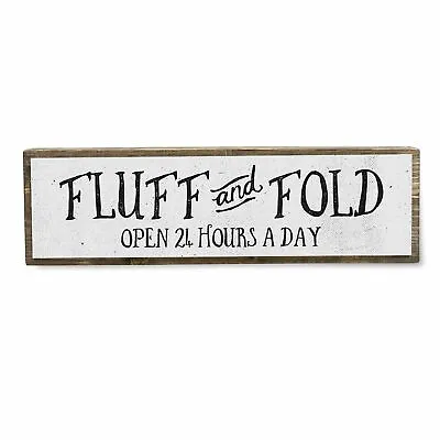 Fluff And Fold - Laundry Sign Made With Metal & Wood • £18.96