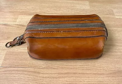 Vintage Utili-Kit By Bosca Men's Leather Toiletry Travel Bag. • $4.99