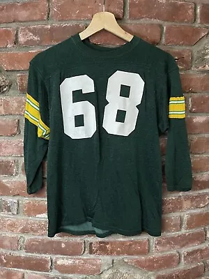 Vintage 50s 60s Green Bay Packers Rawlings Durene Jersey Size L/M No. 68 • $400