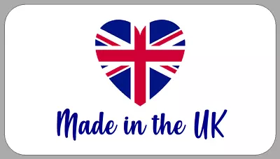 Mini Union Jack Heart Stickers Made In The UK Self-Adhesive Labels • £2.70