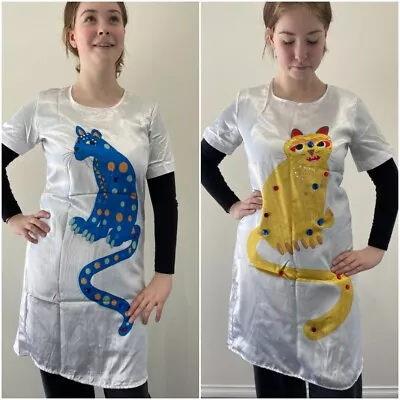 ABBA  Cat Dress Blue OR Yellow Costume Disco Outfit DRESS ONLY.... • $25