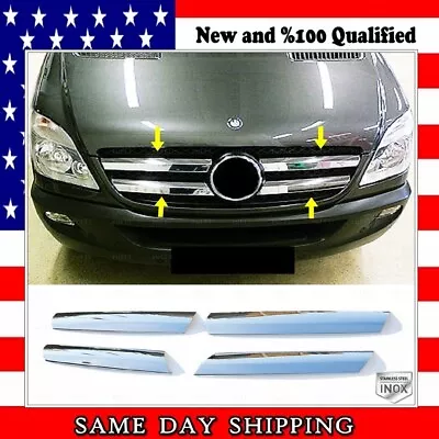 Chrome Front Grill 4 Pcs S.STEEL For SPRINTER / 2500 / 3500 2007 To 2013 • $35.91