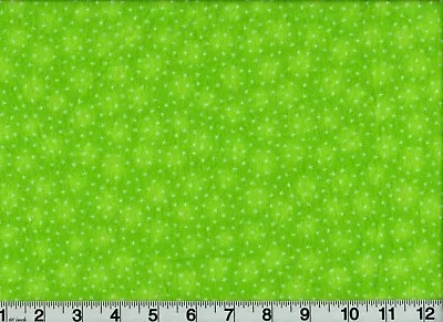 Vintage Fabric Stars Fabric F6383 Starry Green Soft Flannel Perfect For Baby  • $8.29