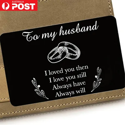 Romantic Wallet Card Inserts Gift For Him Husband Men Anniversary Valentines Day • $12.95