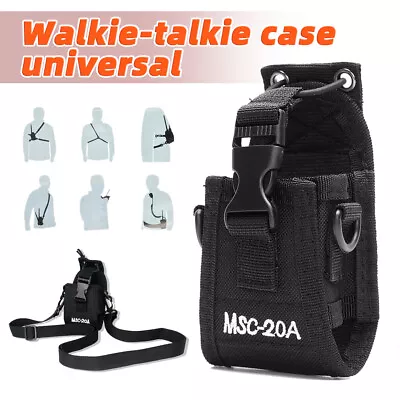 MSC-20A Nylon Pouch Bag Holster Carry Case For BaoFeng UV-5R Motorola Radios • £8.19