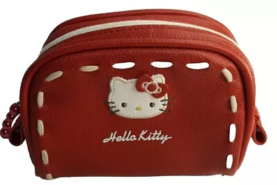 Hello Kitty Bag Red Faux Leather Coin Mini Storage Bag Rare Vintage • $7.49