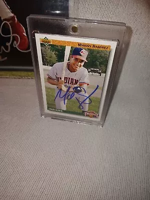 Manny Ramirez  1992 UD RC Red Sox Indians Auto Gold Holo With Signed 8x10 & COA • $99.99