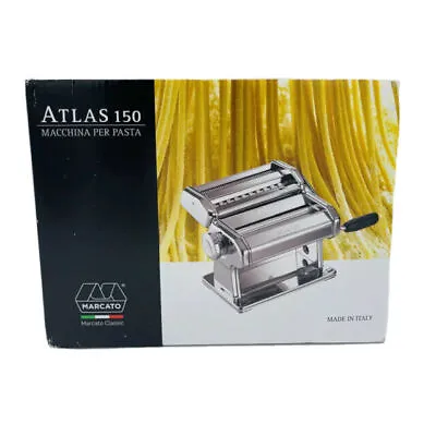 Marcato Atlas 150 Pasta Machine  Sky Chrome Brand New Never Used Open Box • $45