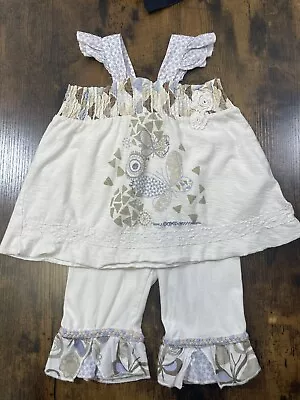 Naartjie Baby Girl 100% Cotton Tank Cropped Pants 2 Piece Set 18-24 Months • $9.99