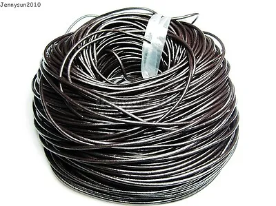 Genuine Leather Cord Thread For Diy Bracelet Necklace Jewelry Making 10M 100M • $3.91