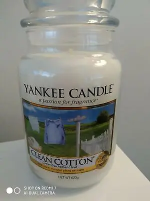  Yankee Candle Large Jar 'clean Cotton' - New & Unused • £19