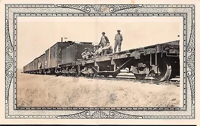 RPPC Railroad Crew On Flatcar Bed C1910 Cyko Photo Postcard • $19.68