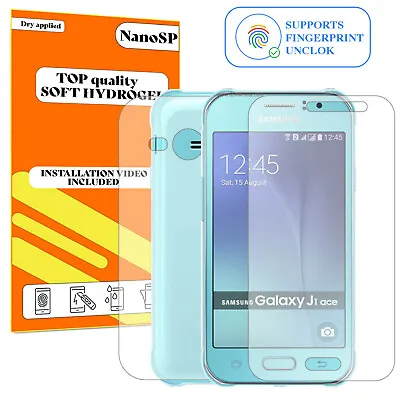 Front Back Screen Protector For Samsung Galaxy J1 Ace - Hydrogel FILM TPU • £5.98