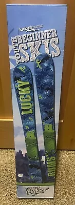 LUCKY BUMS Digi Blue 70 Cm TODDLER BEGINNER YOUTH LITTLE KIDS STRAP SNOW SKIS • $34.99