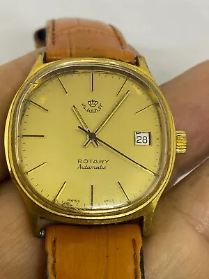 Authentic  ROTARY  Jordan ROYAL CROWN KING HUSSEIN  DIAL Watch GP 34m • $250