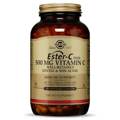Solgar Ester-C Plus 500 Mg Vitamin C 250 VegCap • $32.54