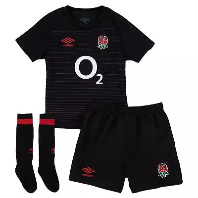 £37 • Buy Umbro England RFU Rugby Infant Alternate Mini Kit | Black | 2022/23