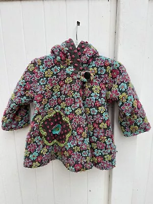 CORKY & COmpany GIRLS COAT SZ 4T FLOWERS Hoodie Style#5382 • $24.99