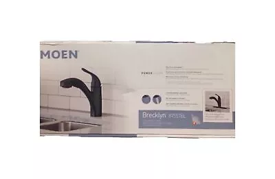 MOEN Brecklyn Single Handle Pull Out Sprayer Kitchen Faucet Matte Black • $119.95