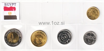 $8.49 • Buy EGYPT SET 2004 / 2008 - 5 Coins (5, 10, 25, 50 QUIRSH / PIASTRES + 1 POUND) UNC