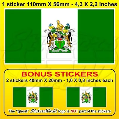 RHODESIA Rhodesian Flag 1968-1979 Vinyl Decals Bumper Stickers 110mm X1+2 BONUS • $4.26