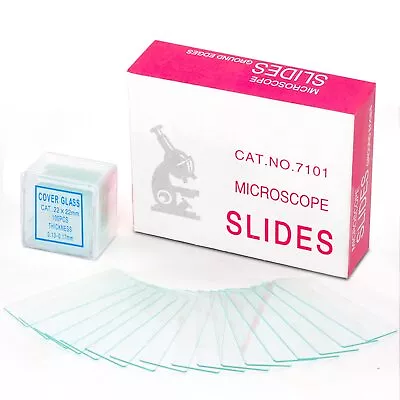 Microscope Slides And Covers Blank Glass Slides For Microscope Set - 50 Slid... • $14.48