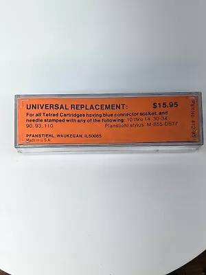 New Universal Tetrad Red Socket Cartridge With Needle/Stylus Pfanstiehl P-433D • $29.97