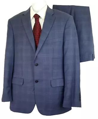 Jos A Bank 1905 Suit Men 42L Tailored Fit Brr Comfort Blue 2 Piece Pant 36 X 29  • $69
