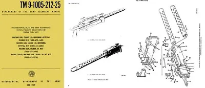 Browning 1969 M1919A4 M1919A6 M37 Technical Manual TM 9-1005-212-25 • $17.95