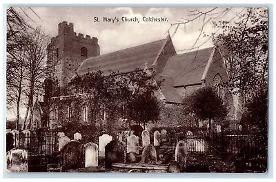 1913 St. Mary's Church Colchester Essex England Antique Posted Postcard • £28.91