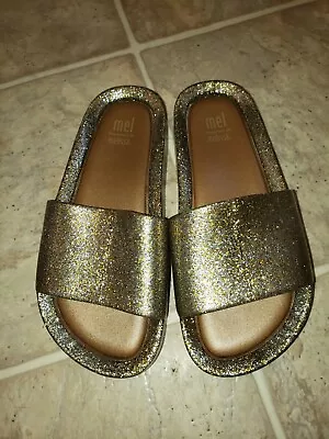 Mel Dreamed By Melissa Girls Slides 13 Gold (C4) • $29.99