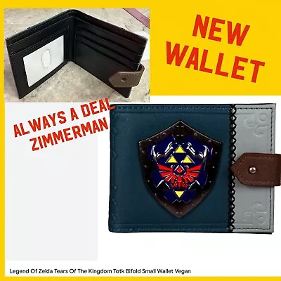 Legend Of Zelda WALLET Tears Of The Kingdom TOTK Bifold BLUE SHEILD CREST Gift • $21.99