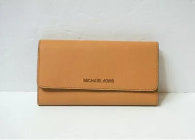 Michael Kors Jet Set Travel Large Trifold Wallet PVC Leather $188-$278 • $79.80