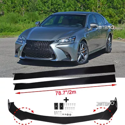 Front Bumper Lip Spoiler + Strut Rods+78.7  Side Skirt For Lexus IS300 IS250 AUS • $127.25