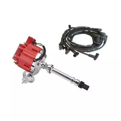 HEI Distributor & MSD Wire Kit Red Fits Small Block/Big Block Chevy • $120.99