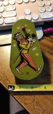 Vintage T. COHN NOISEMAKER Ratchet Tin Litho Vaudeville Minstrel 1920s-30s Works • $15.50