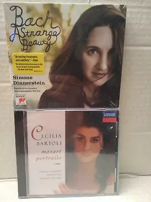 CECILIA BARTOLI Mozart Portraits SIMONE DINNERSTEIN Bach Strange Beauty 2×CD Set • $17.95