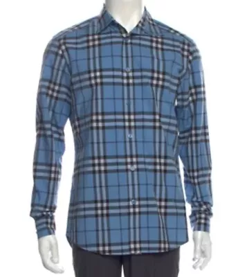 Burberry Brit Men’s Nova Check Plaid Long Sleeve Shirt Sz Large EXCELLENT • $50