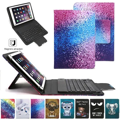 For Amazon Kindle Fire 7/HD 8/HD 10 Tablet Keyboard Pattern Leather Case Cover • $32.99